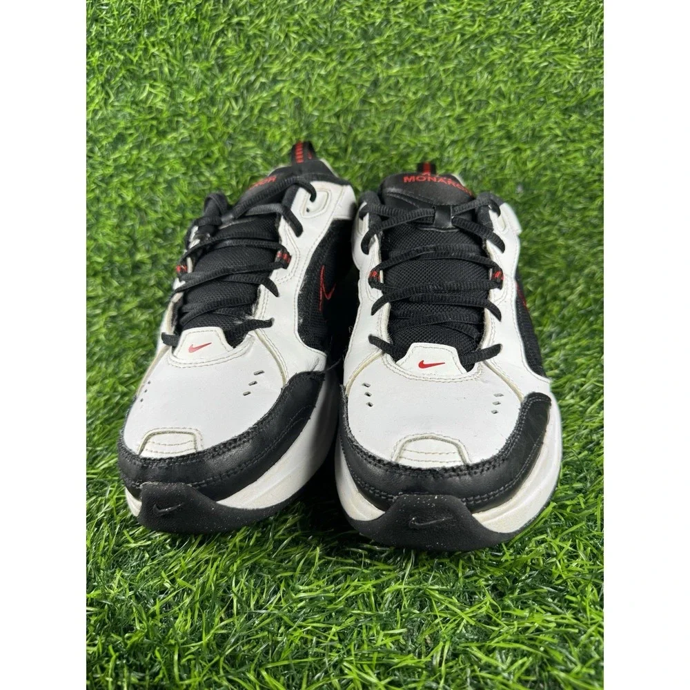 Nike Air Monarch IV Mens White Black Red Sneakers 415445-101 Size 10.5